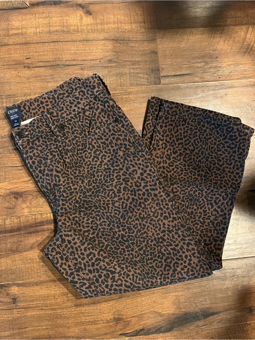 J. Crew Brown & Black Leopard Print Pants